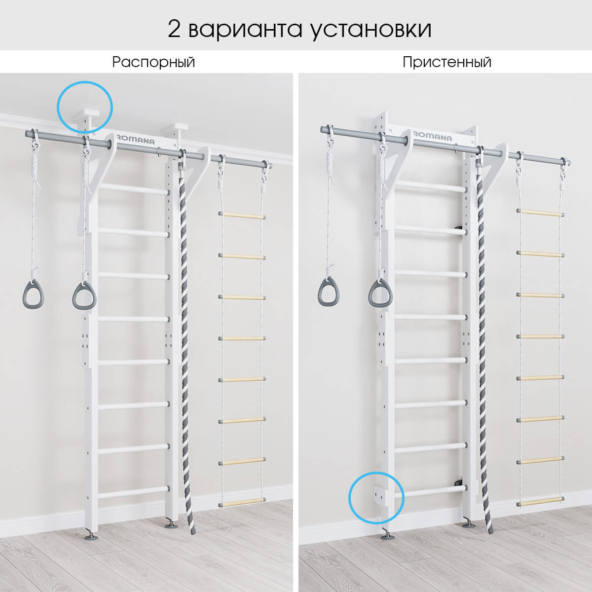 Габаритные размеры шведской стенки