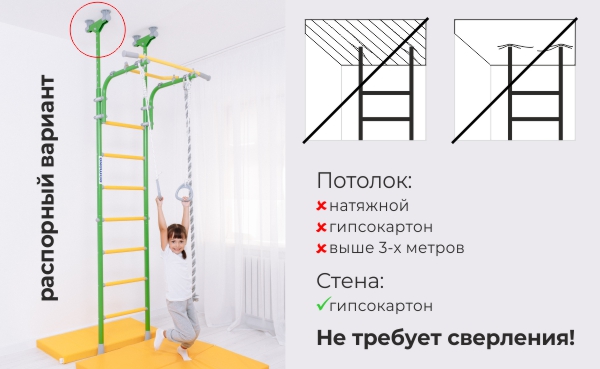 К стене, враспор