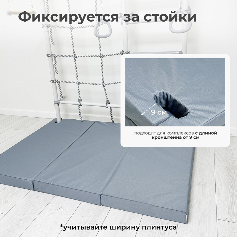 Мат с прорезями для шведской стенки (мягкий щит) Romana 1500*1000*80, в 3 сложения Мат с прорезями для шведской стенки (мягкий щит) Romana 1500*1000*80, в 3 сложения